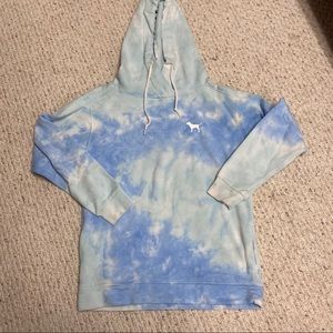 Victoria’s Secret pink blue tie dye hoodie